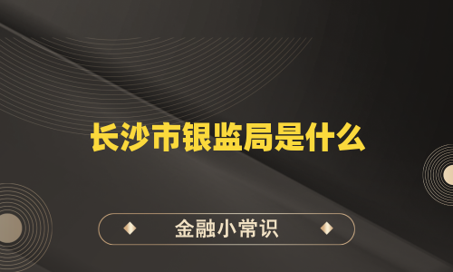 长沙市银监局是什么