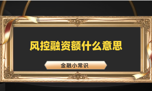 风控融资额什么意思