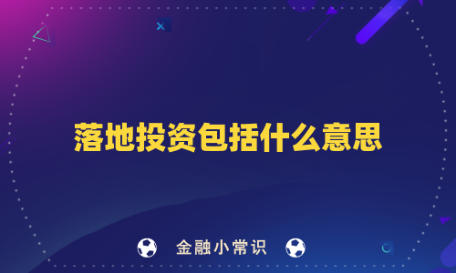 落地投资包括什么意思